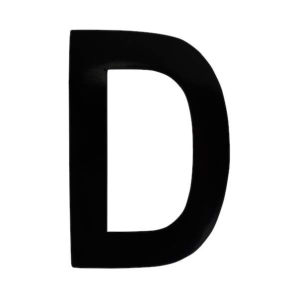 Architectural Mailboxes Brass 4 inch Floating House Letter Black D 3582B-D - main